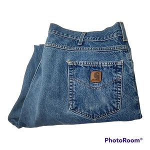 Carhartt Men's Size 46 x 30 Jeans Denim B17 DST 100% Cotton Heavyweight